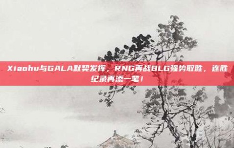 Xiaohu与GALA默契发挥，RNG再战BLG强势取胜，连胜纪录再添一笔！