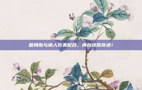 詹姆斯与湖人完美配合，再创连胜奇迹！