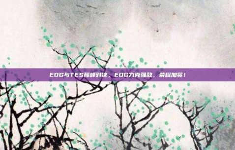 EDG与TES巅峰对决，EDG力克强敌，荣耀加冕！