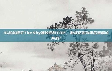 IG战队携手TheShy强势迎战TOP，激战正酣为季后赛席位而战！