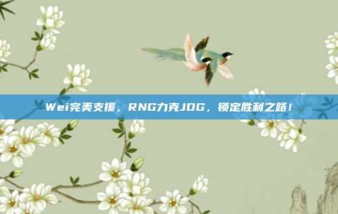 Wei完美支援，RNG力克JDG，锁定胜利之路！