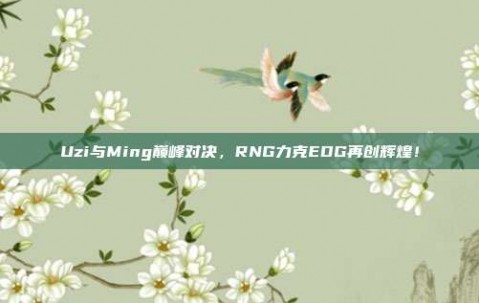 Uzi与Ming巅峰对决，RNG力克EDG再创辉煌！