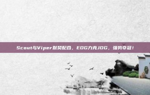 Scout与Viper默契配合，EDG力克JDG，强势夺冠！