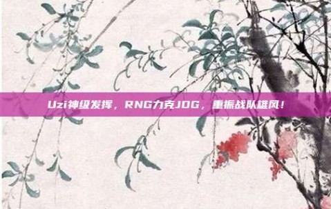 Uzi神级发挥，RNG力克JDG，重振战队雄风！