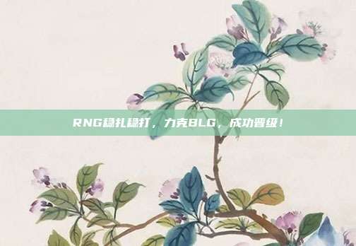 RNG稳扎稳打，力克BLG，成功晋级！