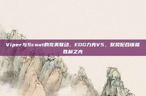 Viper与Scout的完美联动，EDG力克V5，默契配合铸就胜利之光