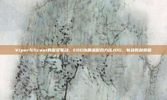 Viper与Scout的默契联动，EDG以精湛配合力压JDG，斩获胜利荣耀