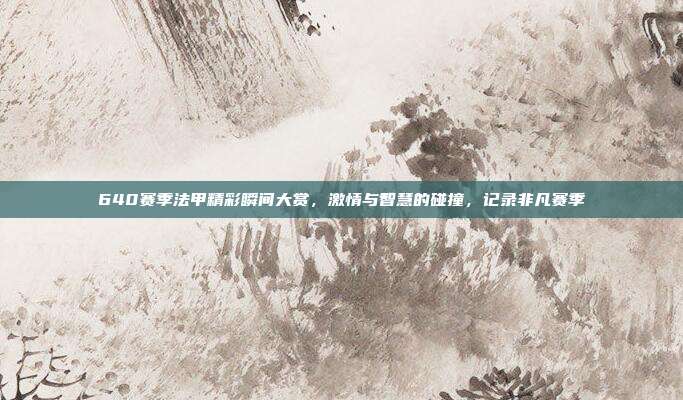 640赛季法甲精彩瞬间大赏，激情与智慧的碰撞，记录非凡赛季